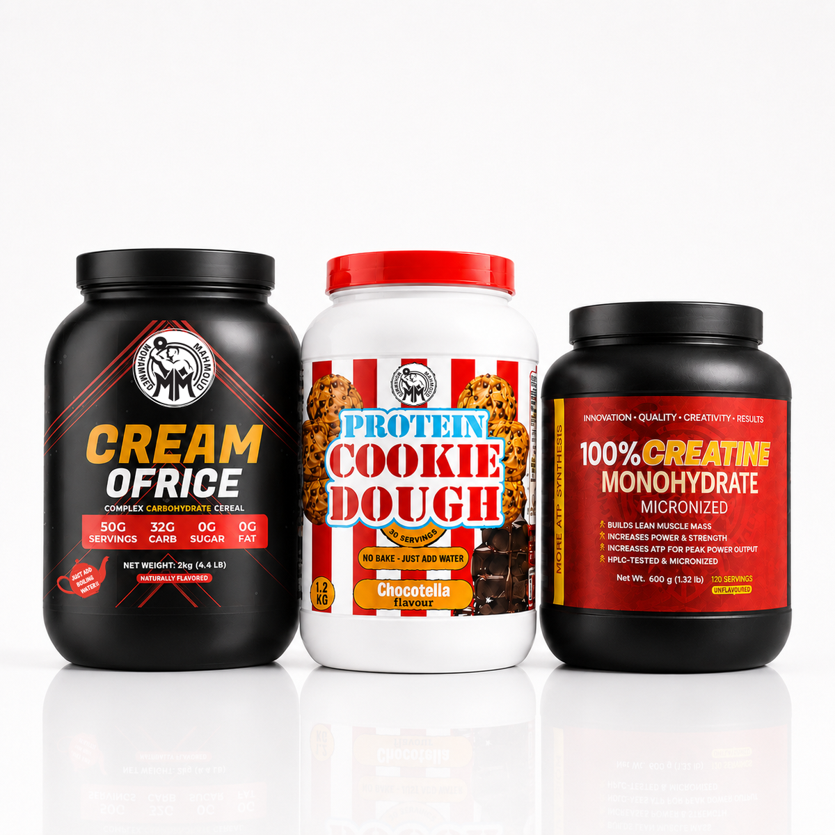 Cookie Dough 1.2kg + Cream of Rice 2kg + Creatine 600g